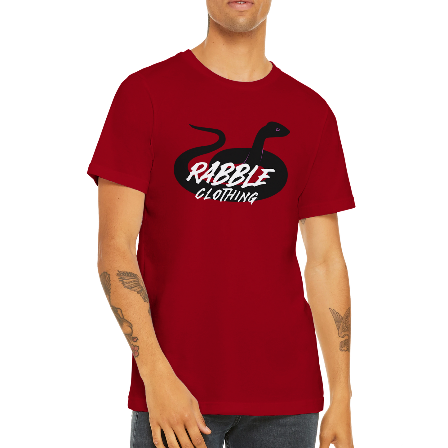 "Snake" Rabble Unisex Red Tee
